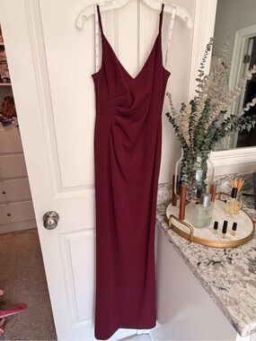 DB Studio Burgundy Bridesmaid Dress